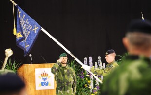 Carl Philip de Suède au rétablissement d'un régiment d'artillerie  à Kristinehamn