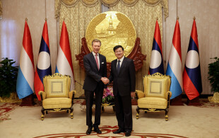 Henri de Luxembourg au Laos  en visite de travail