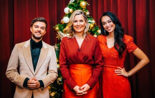 Maxima des Pays-Bas à l'enregistrement d'un concert de Noël   à Amsterdam