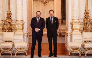 Henri de Luxembourg reçoit Monsieur Cristiano Amon, PDG de Qualcomm  au Palais grand-ducal