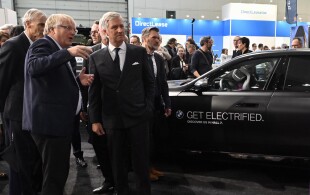 Le roi Philippe au Salon de l'Auto 2023 à Bruxelles