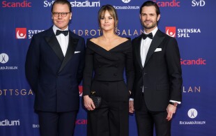Daniel, Carl Philip et Sofia de Suède au gala des sports 2023 à Stockholm