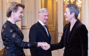 Philippe et Mathilde de Belgique : réception de Nouvel An pour les institutions européennes