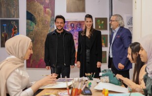 Hussein de Jordanie et sa fiancée Rajwa en visite à Amman