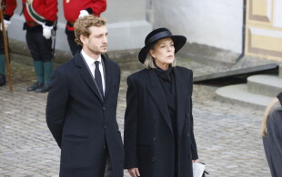 La princesse de Hanovre et Pierre Casiraghi aux funérailles du margrave de Bade  à Salem