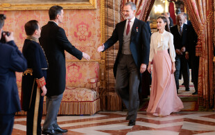 Felipe et Letizia d'Espagne : réception pour le corps diplomatique