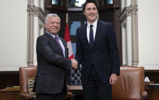 Le roi de Jordanie reçu par le Premier ministre canadien Justin Trudeau à Ottawa