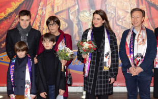 Stéphanie de Monaco, Louis Ducruet, Charlotte Casiraghi, Raphael Elmaleh, Stéphane Bern au festival international du cirque de Monte Carlo 2023 2ème jour
