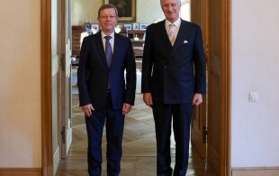 Philippe de Belgique reçoit le président de Special Olympics Thierry Zintz