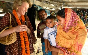 Mathilde de Belgique dans le district de Khulna au Bangaldesh