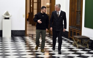 Philippe de Belgique reçoit le président Zelensky au Palais royal
