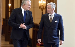 Philippe de Belgique reçoit le président de Lituanie Nauseda