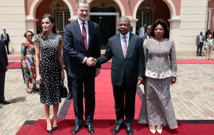 Felipe et Letizia d'Espagne à Luanda