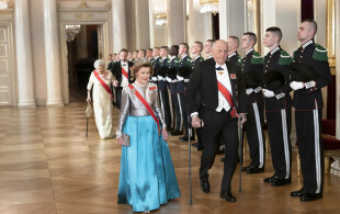 Dîner de gala au Palais royal d'Oslo pour le corps diplomatique