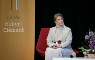 Maria Teresa de Luxembourg au lycée Hubert Clement à Esch-sur-Alzette