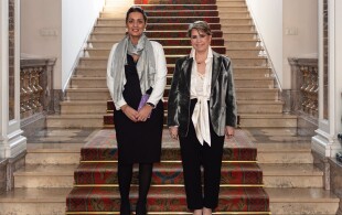 Maria Teresa de Luxembourg reçoit Ana Pinto Présidente de l’asbl La Voix des survivant-e-s / Stëmm vun den Iwerliewenden