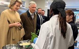 Philippe et Mathilde de Belgique en province de Hainaut