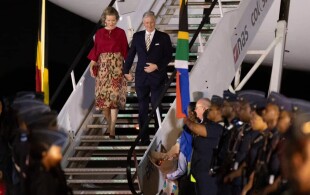 Arrivée des souverains belges à Pretoria