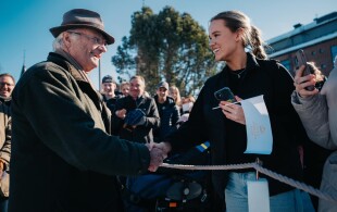 Carl XVI Gustaf à Lulea dans le comté de Norbotten