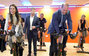 Le prince et la princesse de Galles à Port Talbot dans un centre de fitness