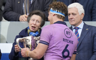 La princesse Anne à Edimbourg pour la finale du tournoi des six nations