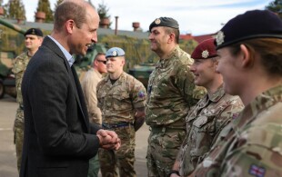 Le prince William à Rzeszow auprès des troupes britanniques