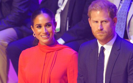 Le prince Harry et Meghan lors du "One Young World Summit 2022" à Manchester, le 5 septembre 2022.