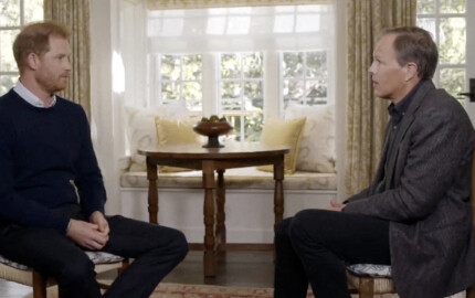 Le prince Harry a répondu aux questions du journaliste Tom Bradby pour ITV News dans le cadre de la sortie, le 10 janvier 2023, de ses mémoires, Spare. 