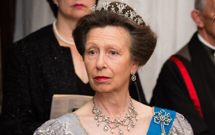 La princesse Anne au banquet d'Etat à Buckingham en l'honneur de Felipe VI et Letizia d'Espagne en juillet 2017