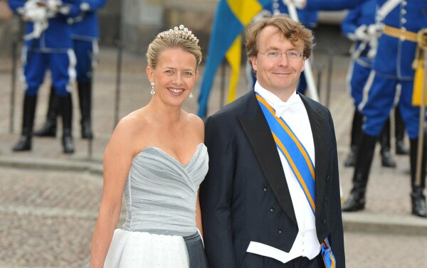 Mabel et Friso d'Orange-Nassau au mariage de la princesse héritière Victoria de Suède avec Daniel Westling, le 19 juin 2010, à Stockholm.