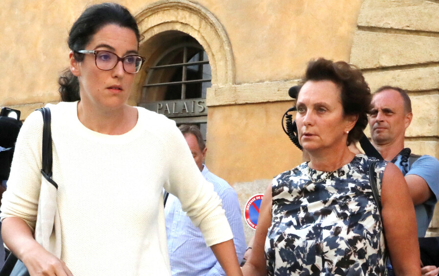 Sylvia Ratkowski Pastor à la sortie du tribunal le jour de l'ouverture du procès de l'affaire Pastor à la cour d'Assises des Bouches-du-Rhône à Aix-en-Provence, le 17 Septembre 2018.