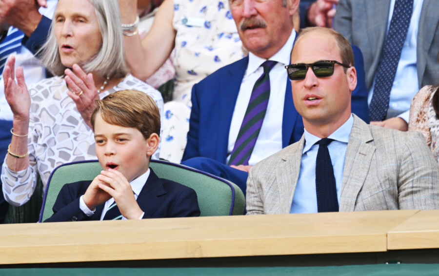 Le prince George au tournoi de tennis de Wimbledon, le 10 juillet 2022.