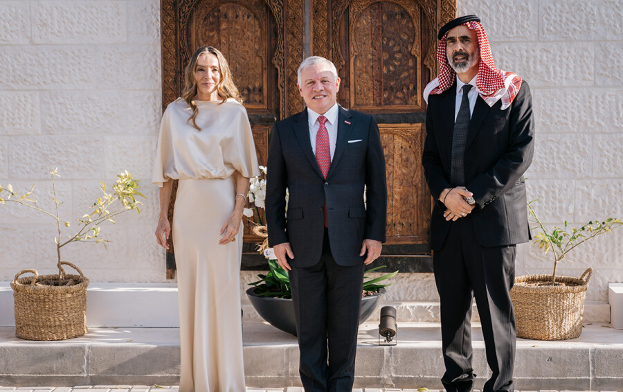 Mariage à Amman de Miriam de Bulgarie et Ghazi de Jordanie en présence du roi Abdallah