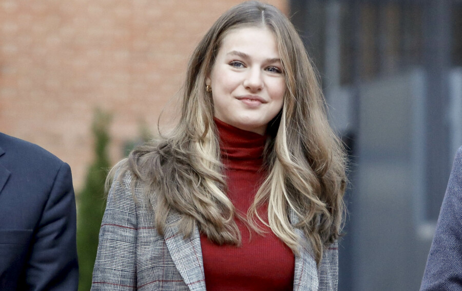 Leonor d'Espagne en visite à la Croix-Rouge espagnole, à Madrid, le 15 décembre 2022.