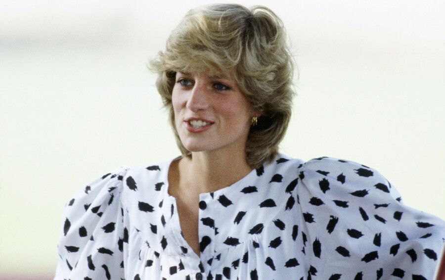 La princesse Diana lors d'un match de polo en 1983.