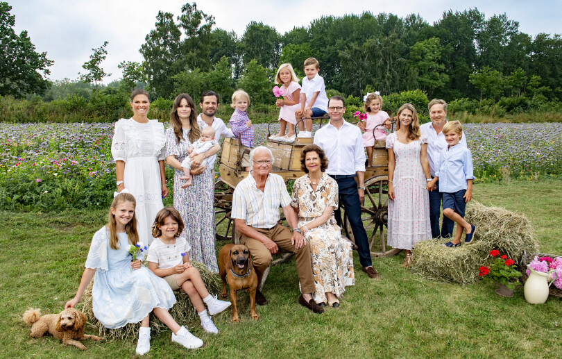 La famille royale de Suède photographiée à Solliden sur Öland en juillet 2021.