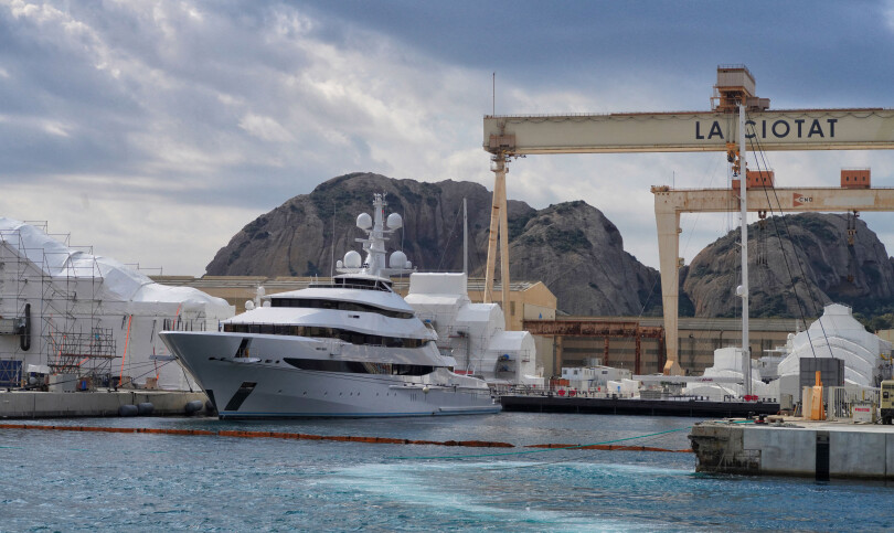 Le yacht Amore Vero d'Igor Setchine a été saisi par la justice à La Ciotat, en France.