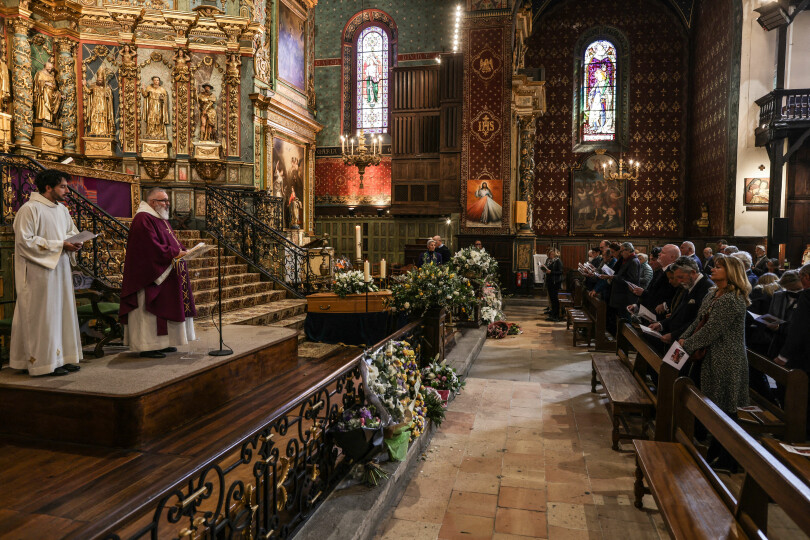 Funérailles de la Comtesse douairière de Paris, à Saint-Jean-de-Luz, le 23 mars 2022.