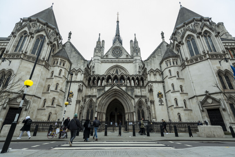 La Haute Cour de Londres, au Royaume-Uni.