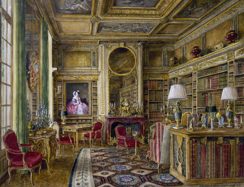 La bibliothèque de l'hôtel Lambert, sur l'île Saint-Louis.