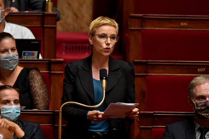 La députée La France Insoumise, Clémentine Autain, à l'Assemblée nationale, en septembre 2020.