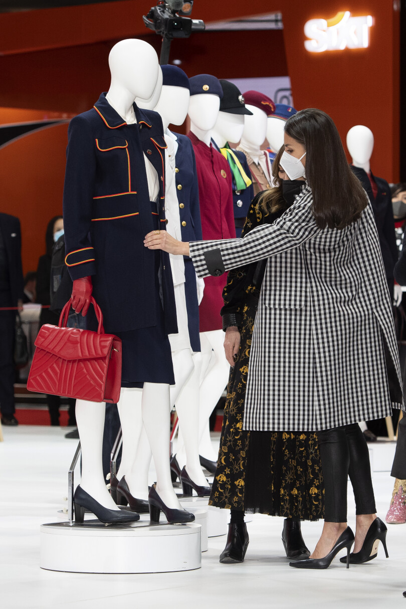 La reine Letizia d'Espagne lors de la 42e édition de la Foire internationale du tourisme, en janvier 2022.