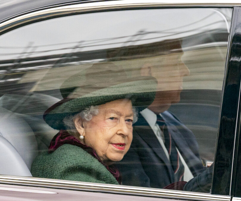 Élisabeth II et le prince Andrew arrivent à Westminster Abbey, le 29 mars 2022.
