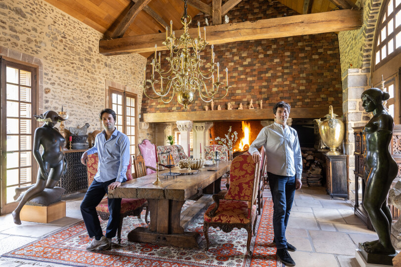 La "Salle des Chevaliers", dans la demeure des Yvelines de Dina Vierny.