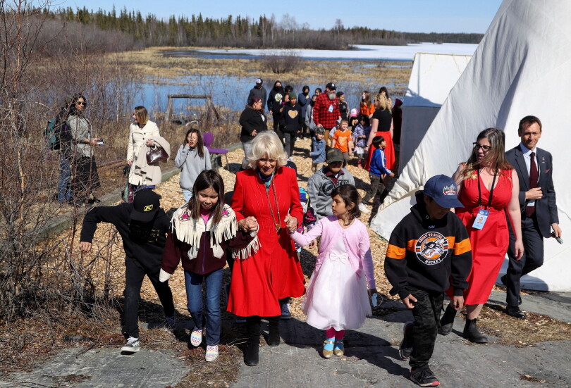 Camilla à Dettah, dans les Territoires du Nord-Ouest, au Canada, le 19 mai 2022.