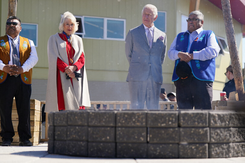 Charles et Camilla à Dettah, dans les Territoires du Nord-Ouest, au Canada, le 19 mai 2022.
