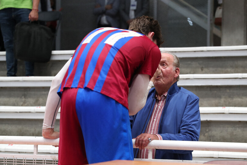 Juan Carlos avec son petit-fils, Pablo Urdangarin, le 21 mai 2022.