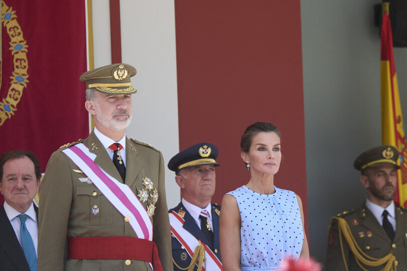 Les souverains espagnols à la Journée des forces armées 2022 à Huesca
