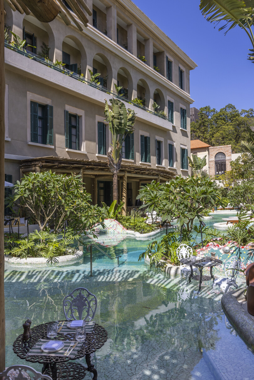 L'une des piscines de l'hôtel brésilien Rosewood Sao Paulo.