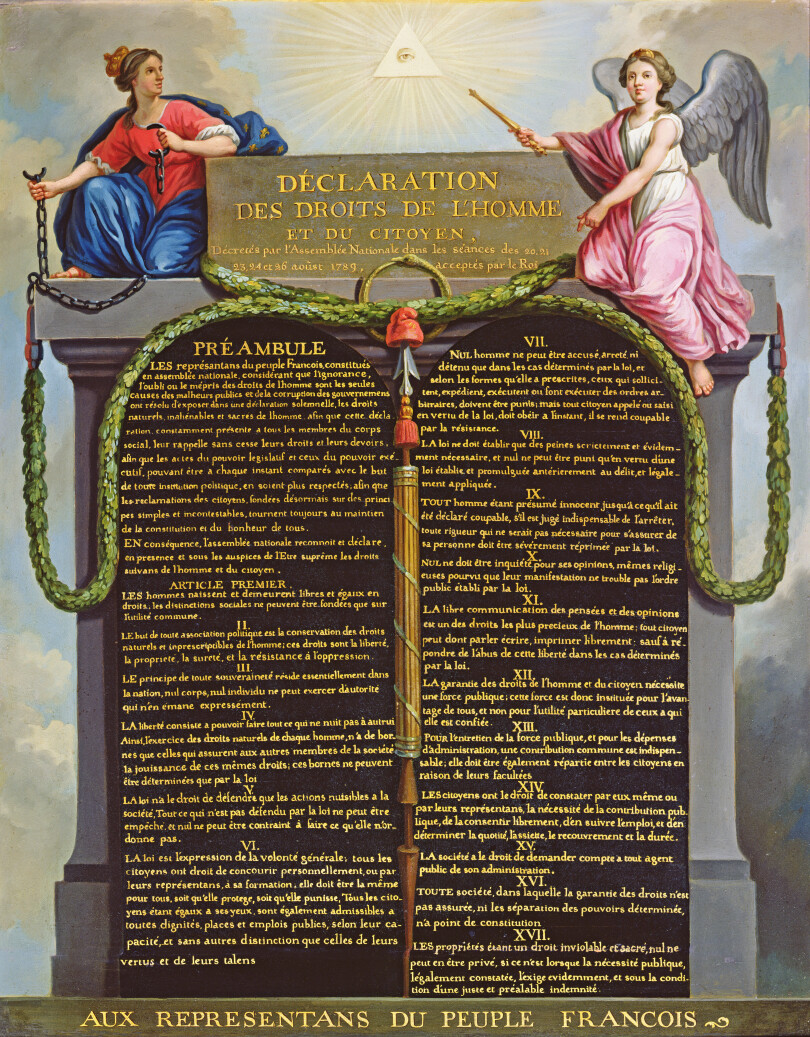 Déclaration des droits de l'homme et du citoyen de 1789.